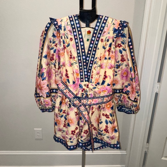 FARM Rio Pants - FARM Rio Floral Multicolor Romper